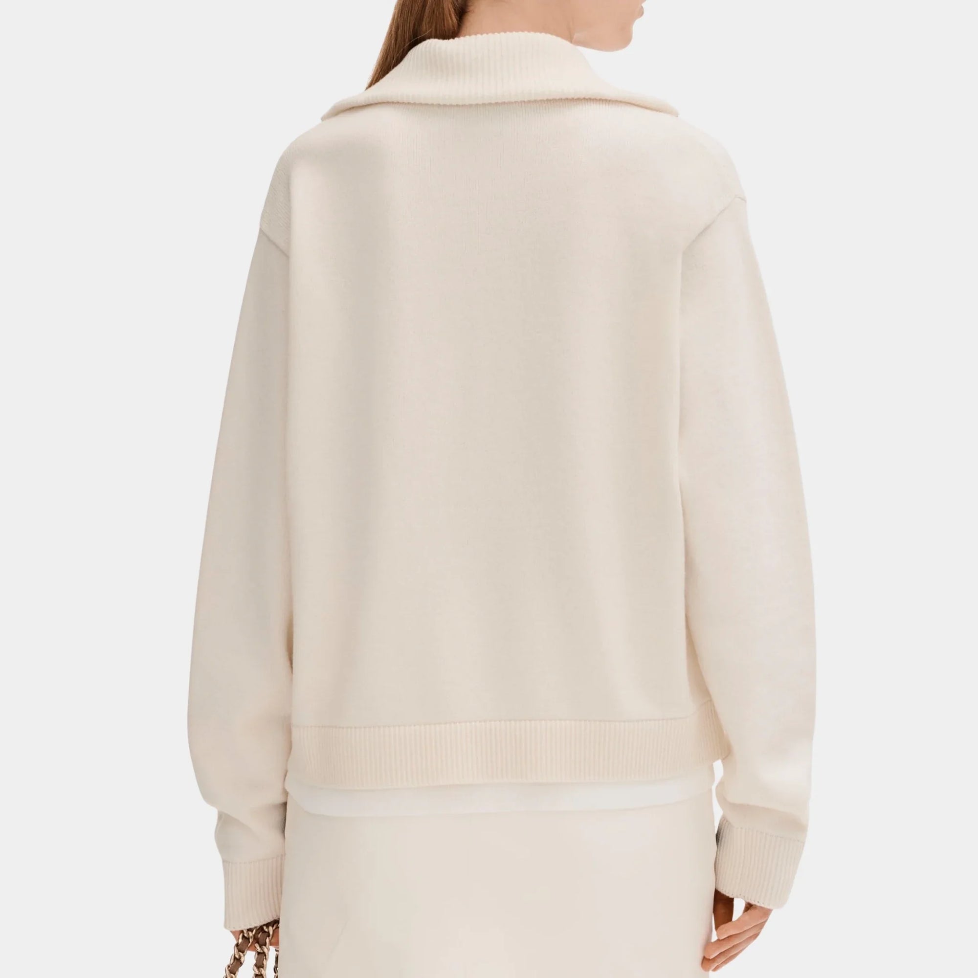 Оригінальна Sweater In White Cashmere And Cotton Chanel – вид ззаду