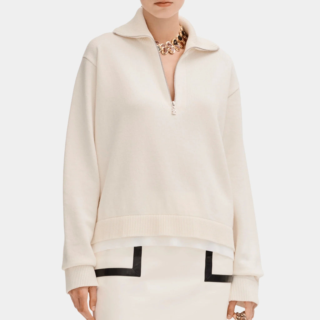 Оригінальна Sweater In White Cashmere And Cotton Chanel – боковий вид