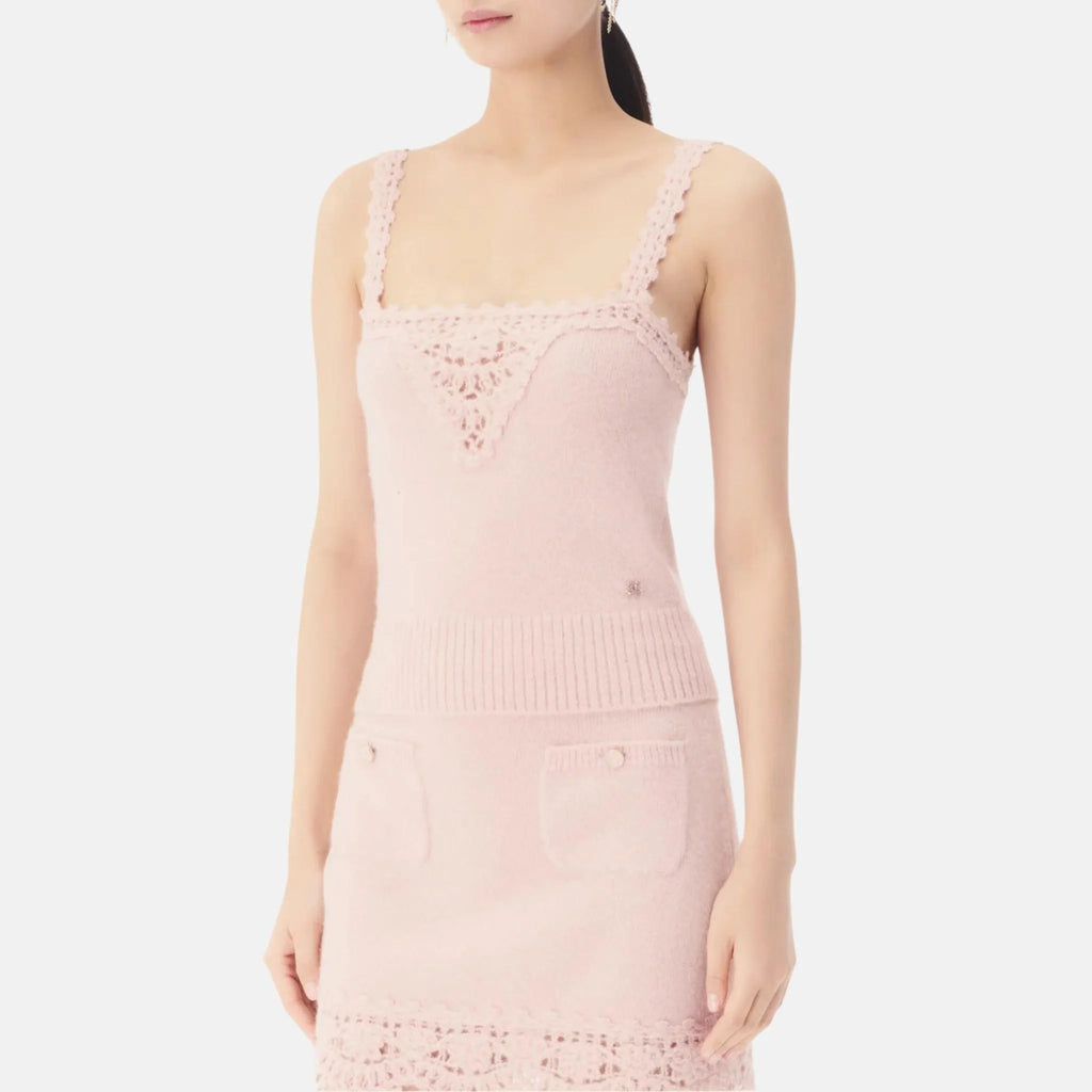 Оригінальна Top In Embroidered Alpaca And Wool Chanel – вид ззаду