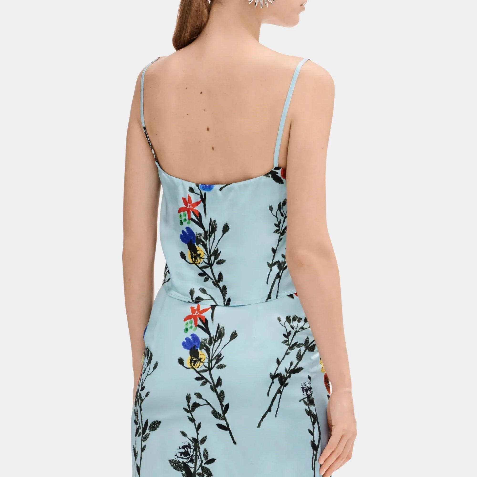 Top In Printed Silk Satin Chanel оригінал – Купити в Україні – вид ззаду