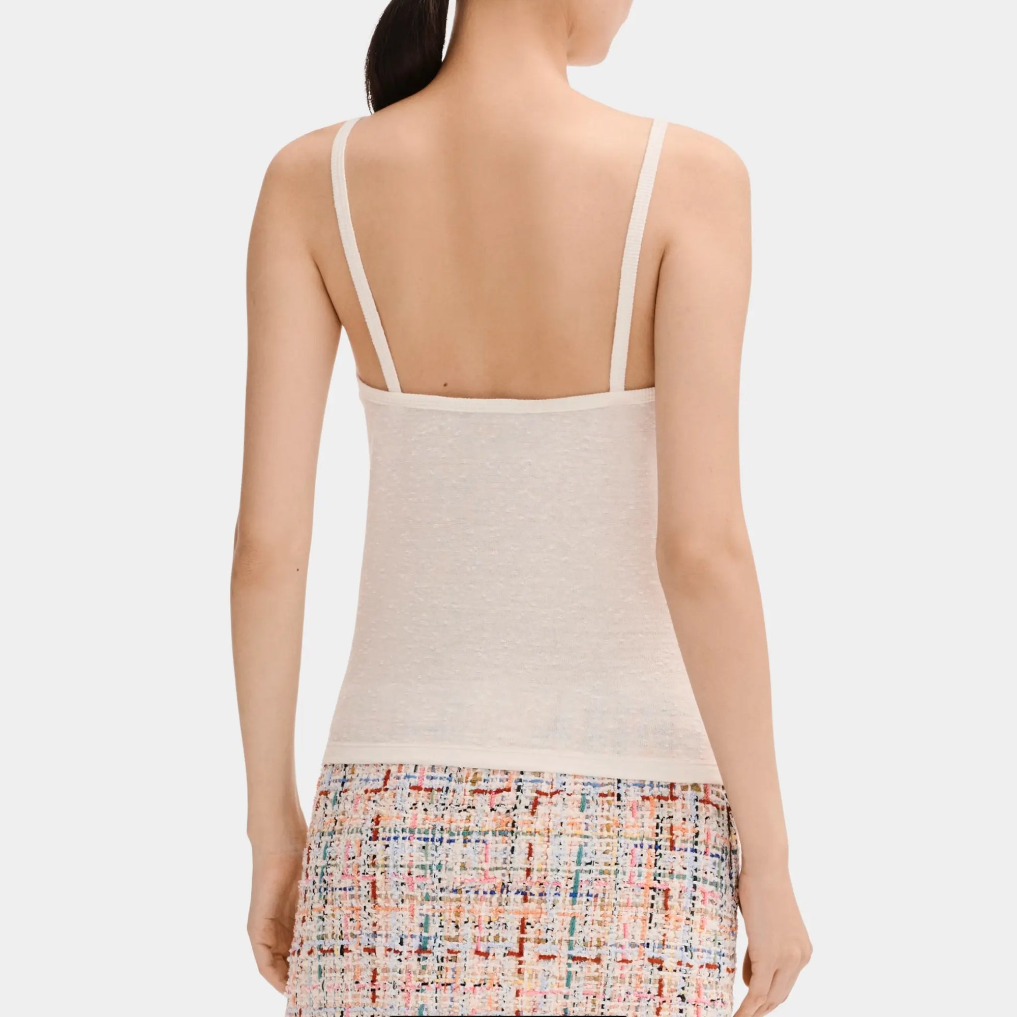 Top In White Linen And Cotton Chanel оригінал – Купити в Україні – вид ззаду