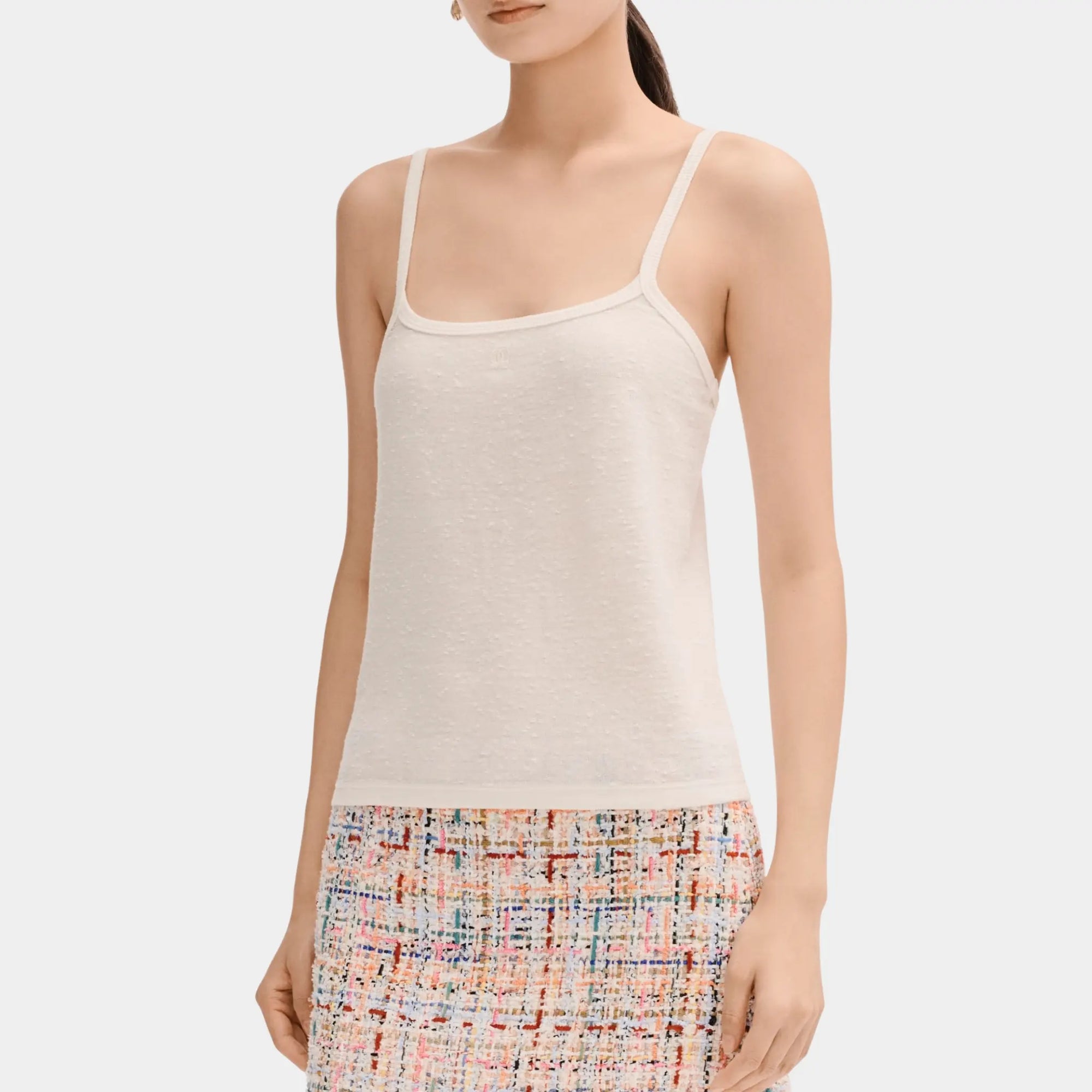 Top In White Linen And Cotton Chanel оригінал – Купити в Україні – боковий вид