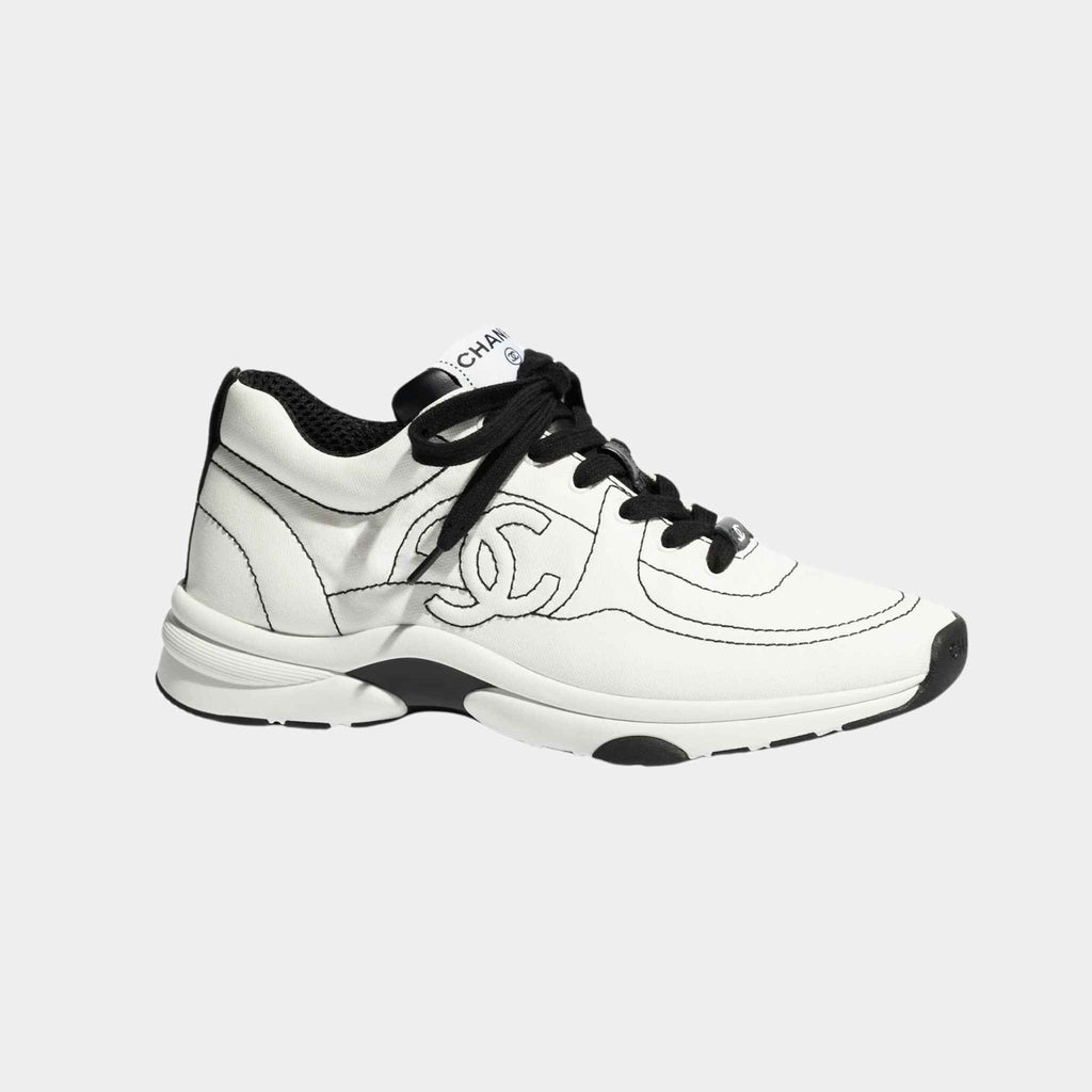 Trainers Cotton White And Black Chanel оригінал – Купити в Україні – боковий вид
