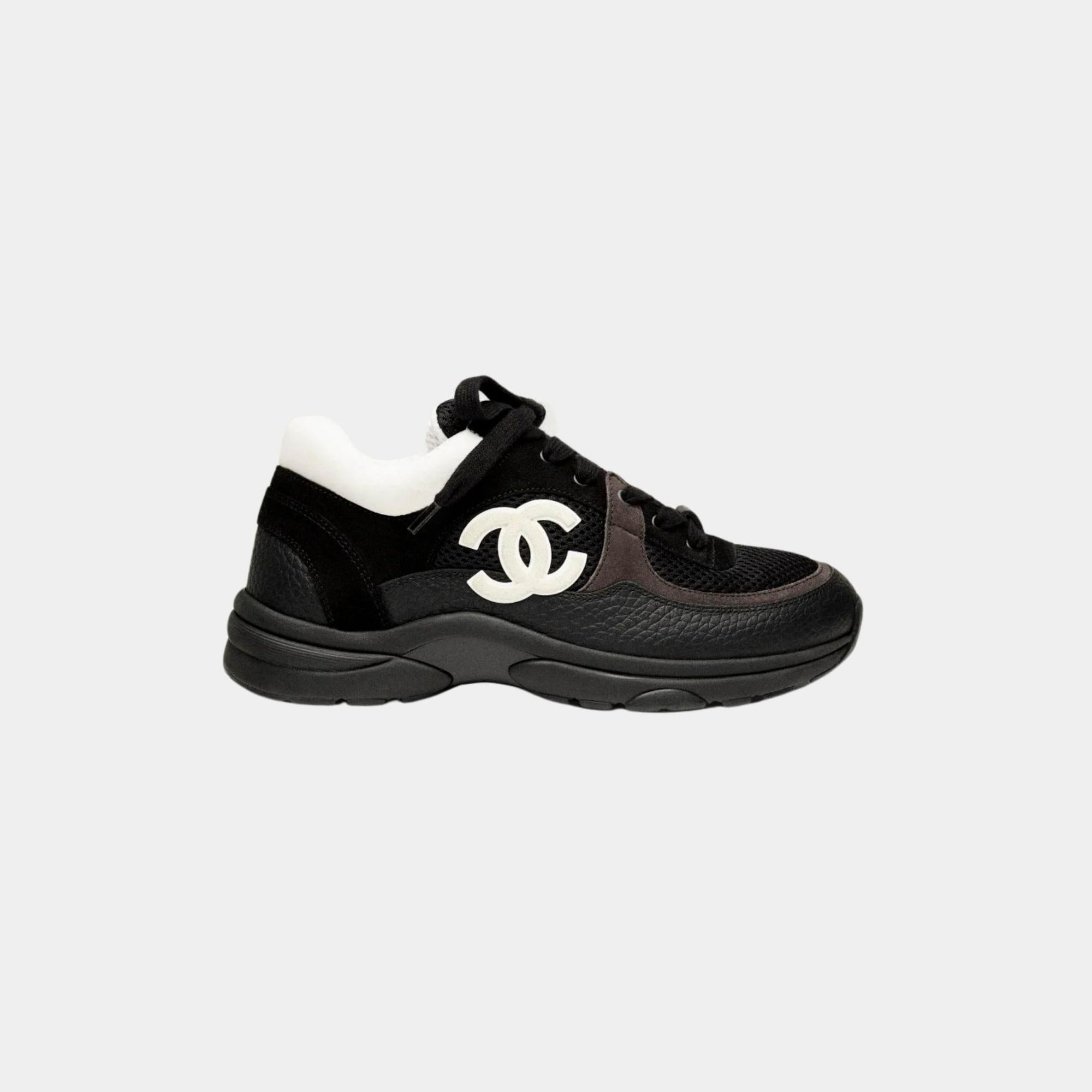 Trainers In Mesh Suede And Grained Calfskin Chanel – Гарантія оригінальності – боковий вид