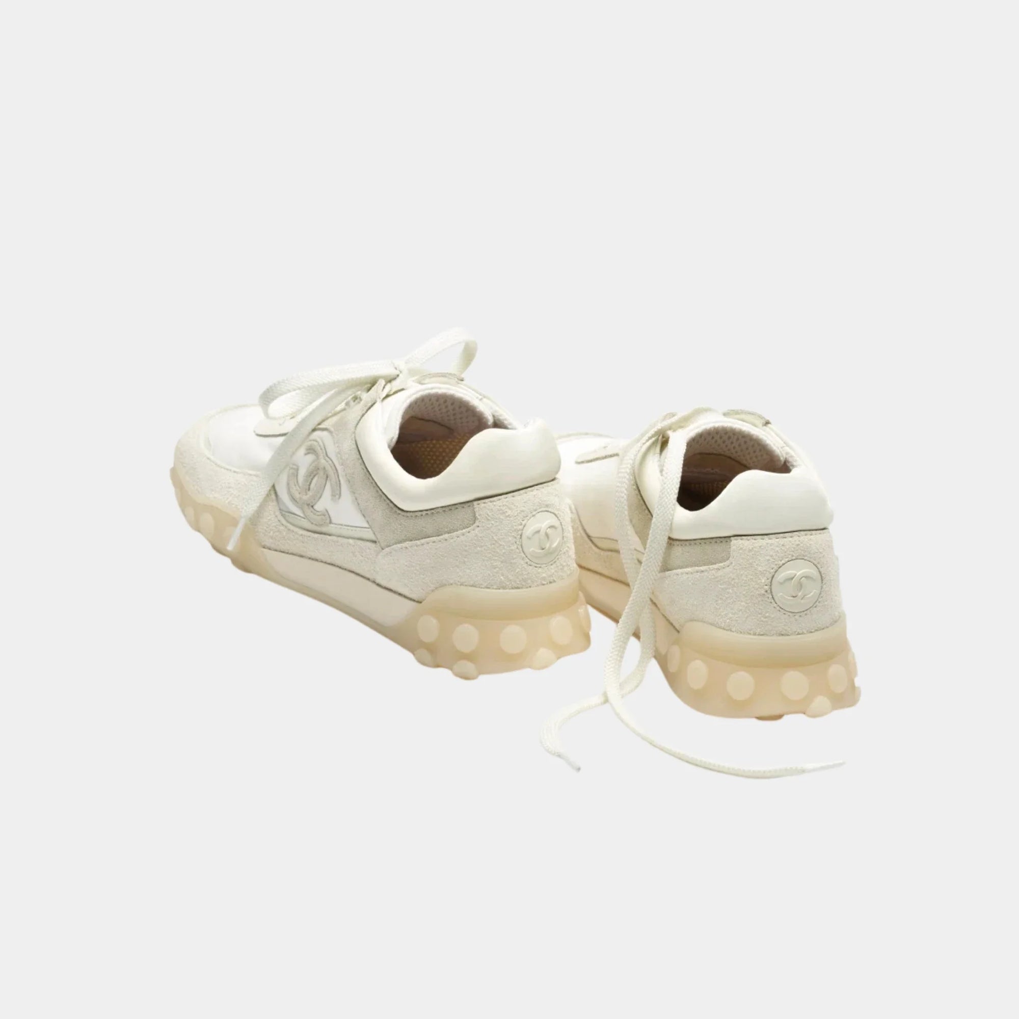 Trainers In Mixed Fibers, Suede Calfskin & Calfskin Chanel – Гарантія оригінальності – вид ззаду
