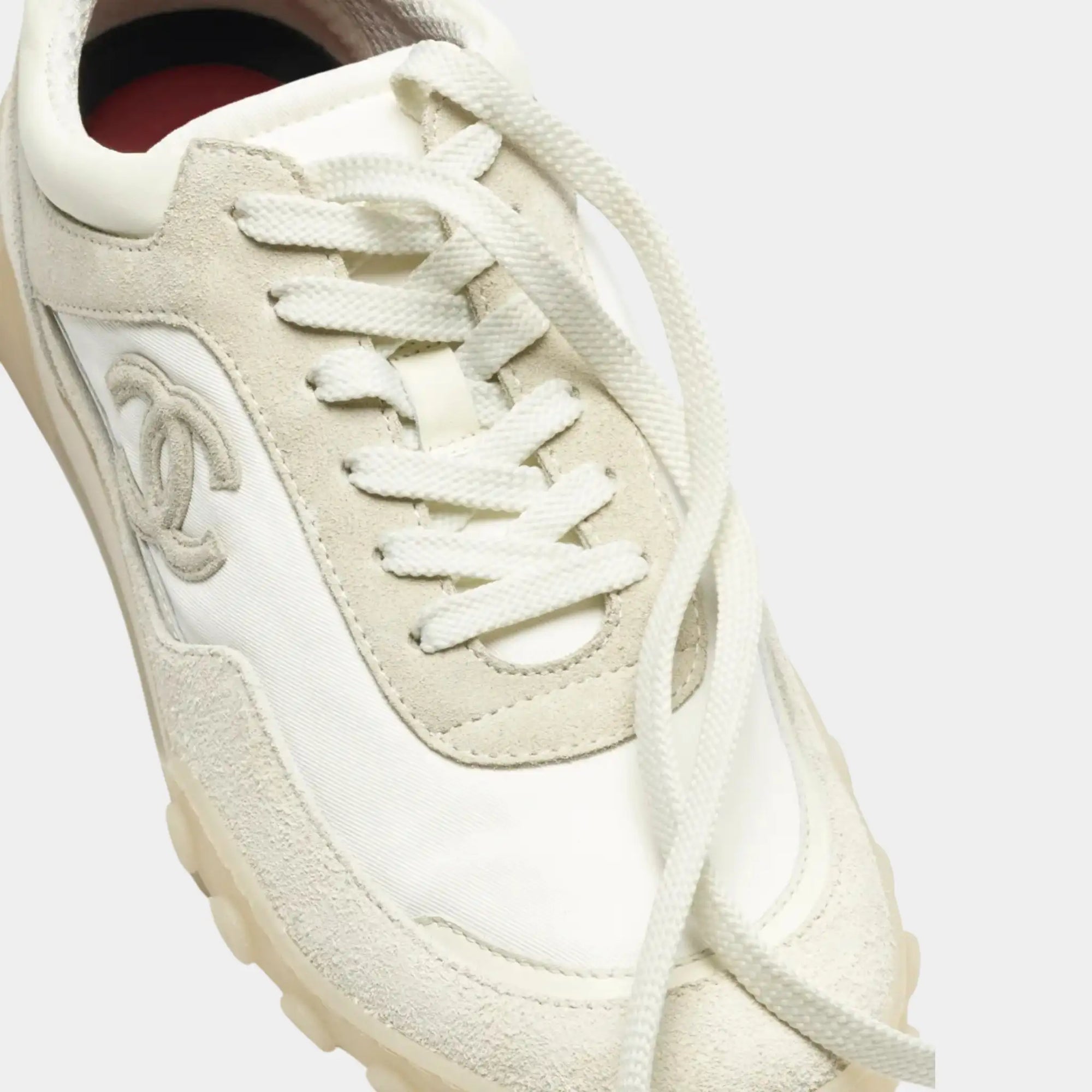 Trainers In Mixed Fibers, Suede Calfskin & Calfskin Chanel – Гарантія оригінальності – детальний вид
