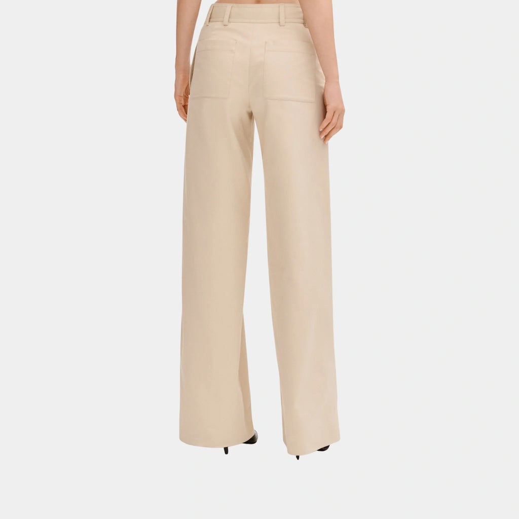 Trousers In Beige Gabardine Chanel – Гарантія оригінальності – вид ззаду