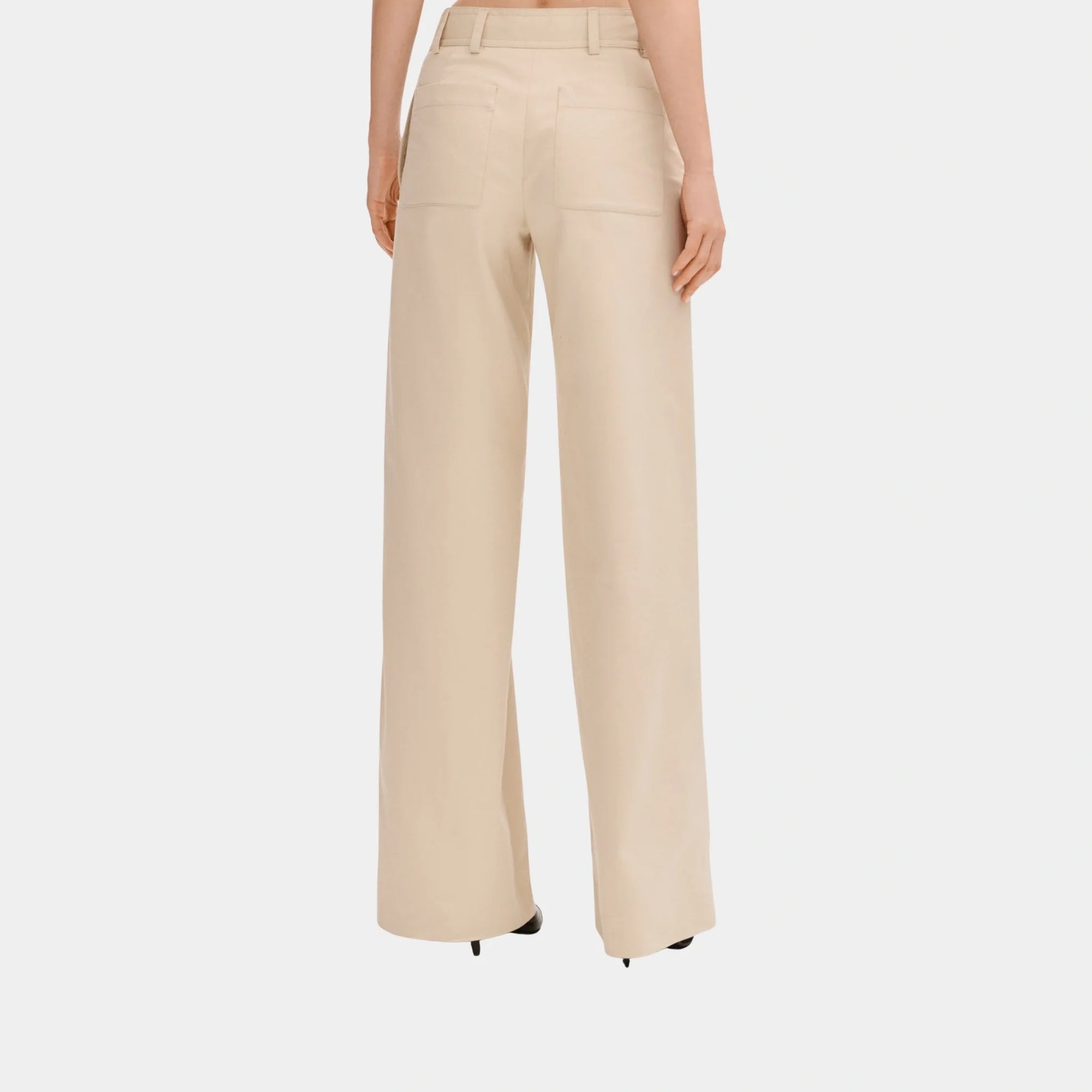 Trousers In Beige Gabardine Chanel – Гарантія оригінальності – вид ззаду