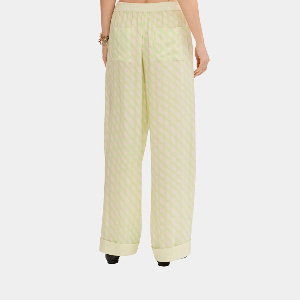 Оригінальна Trousers In Printed Crepe De Chine Chanel – вид ззаду