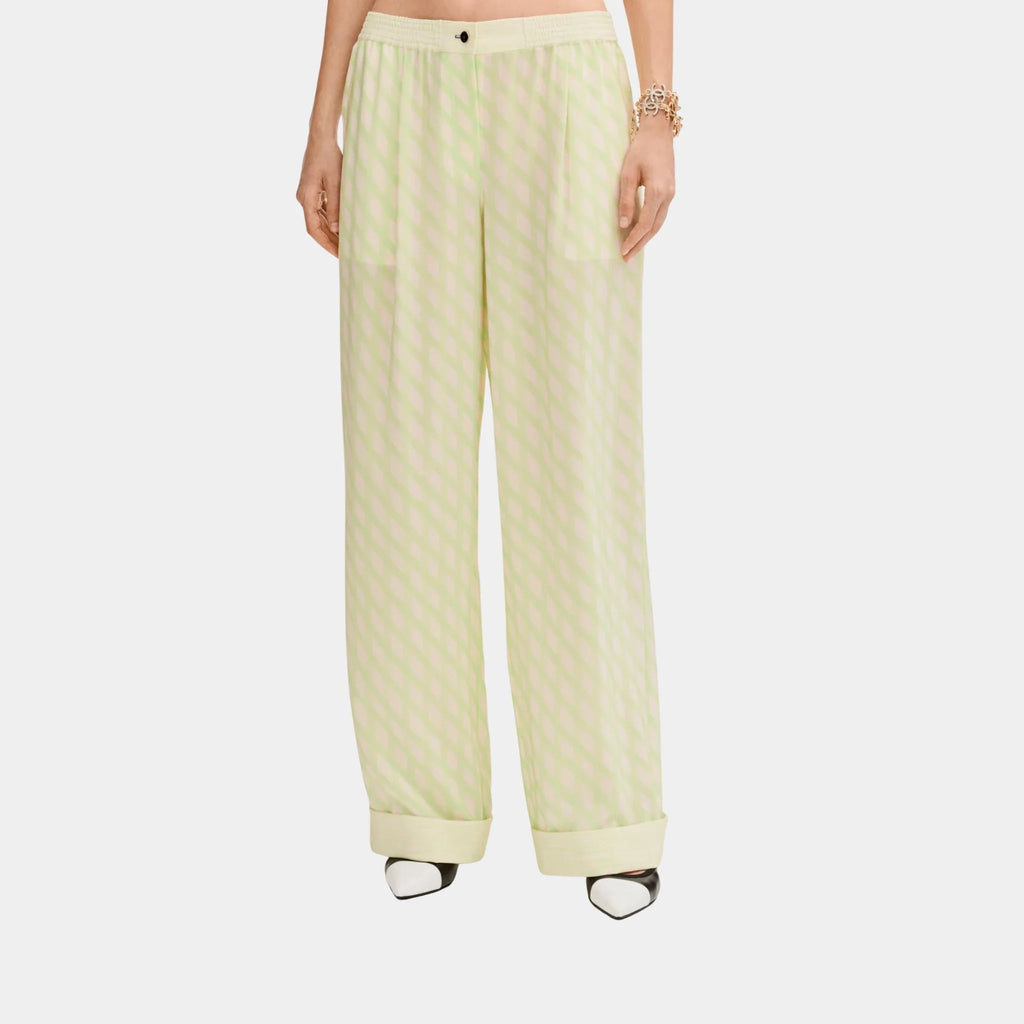 Оригінальна Trousers In Printed Crepe De Chine Chanel – боковий вид