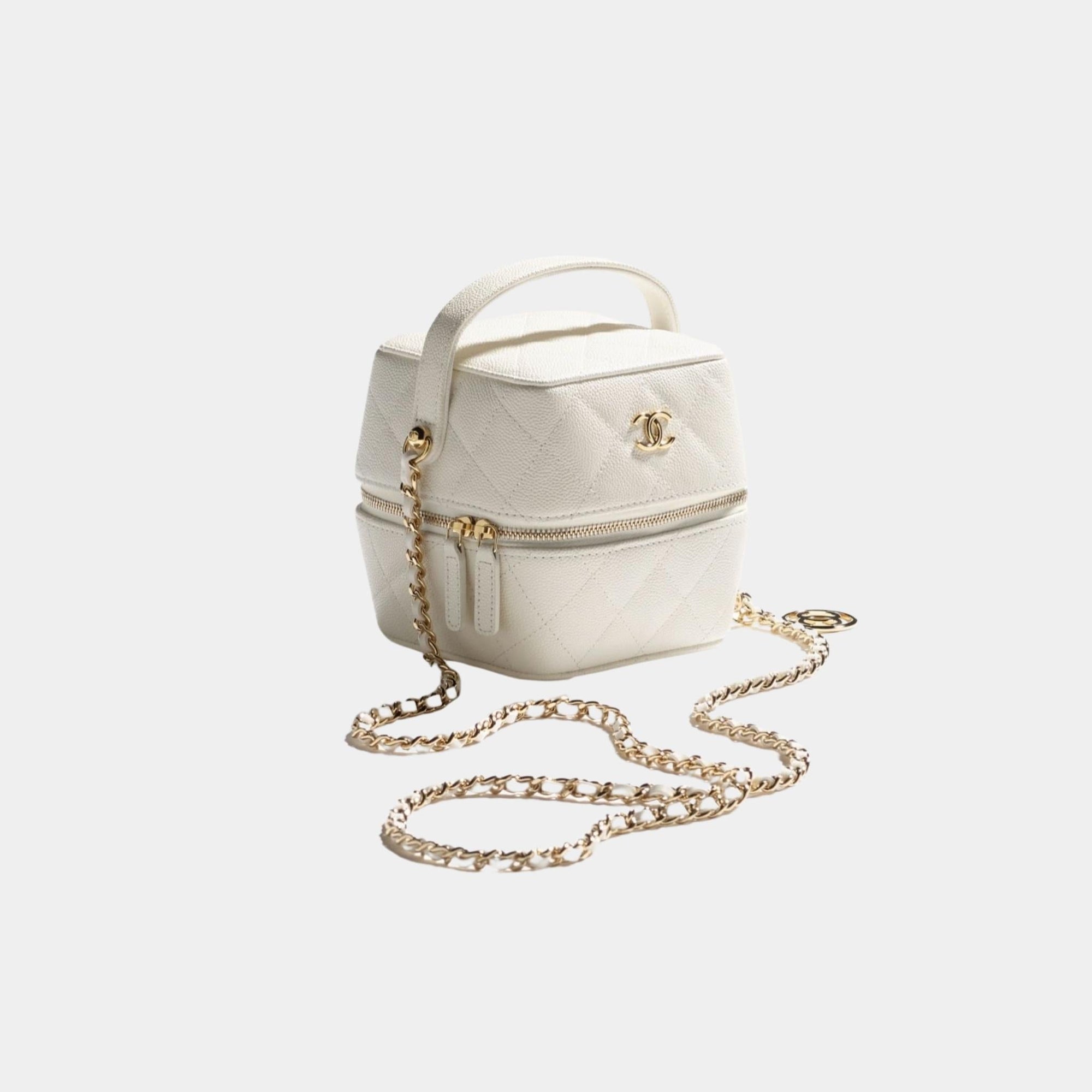 Vanity With Chain In Grained Calfskin And Gold Tone Metal Chanel оригінал – Купити в Україні – вид ззаду