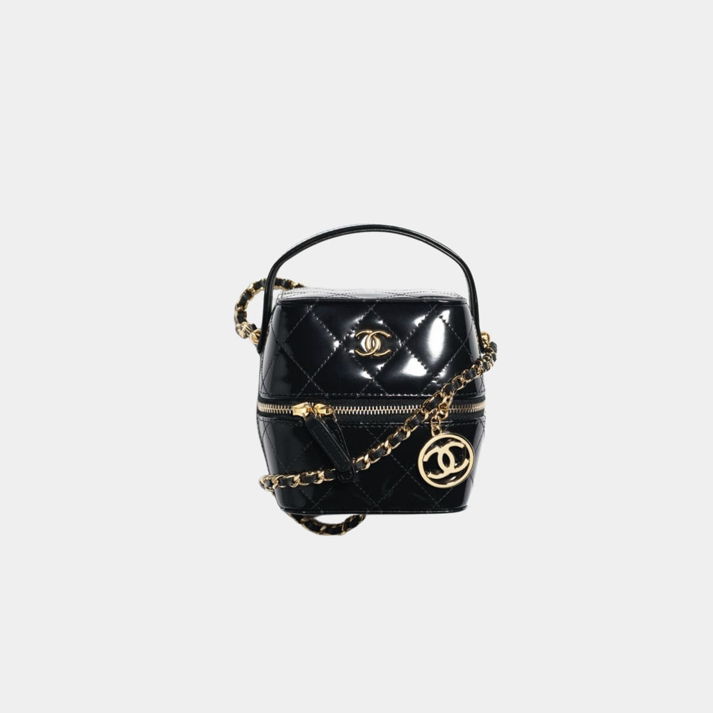Vanity With Chain In Shiny Calfskin Chanel – Гарантія оригінальності – боковий вид