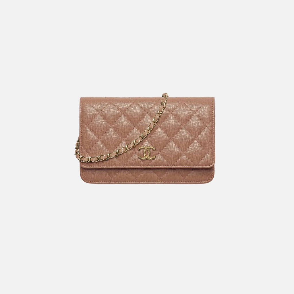Wallet On Chain In Shiny Grained Calfskin Strass And Gold Tone Metal Chanel – Гарантія оригінальності – збільшений вид