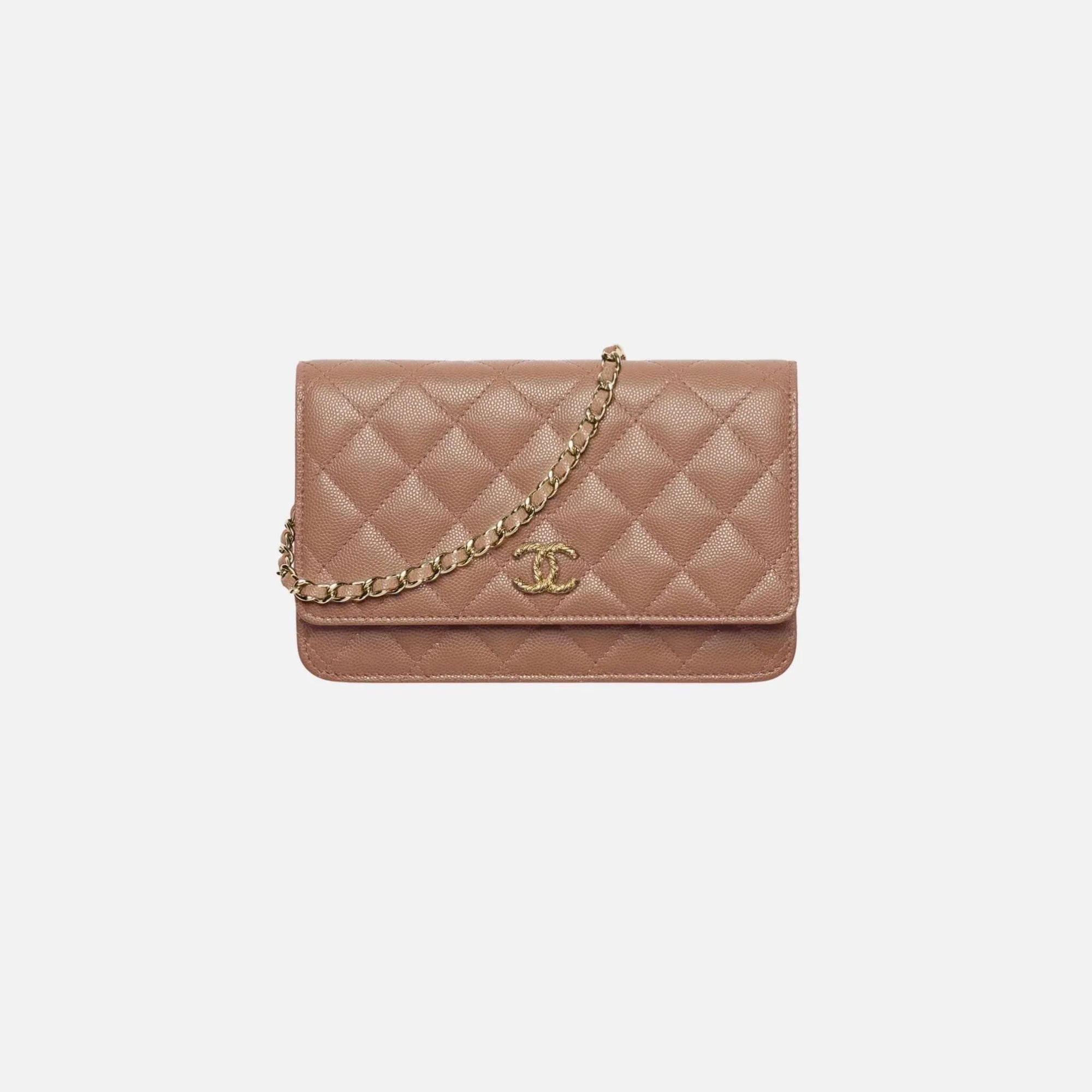 Wallet On Chain In Shiny Grained Calfskin Strass And Gold Tone Metal Chanel – Гарантія оригінальності – збільшений вид