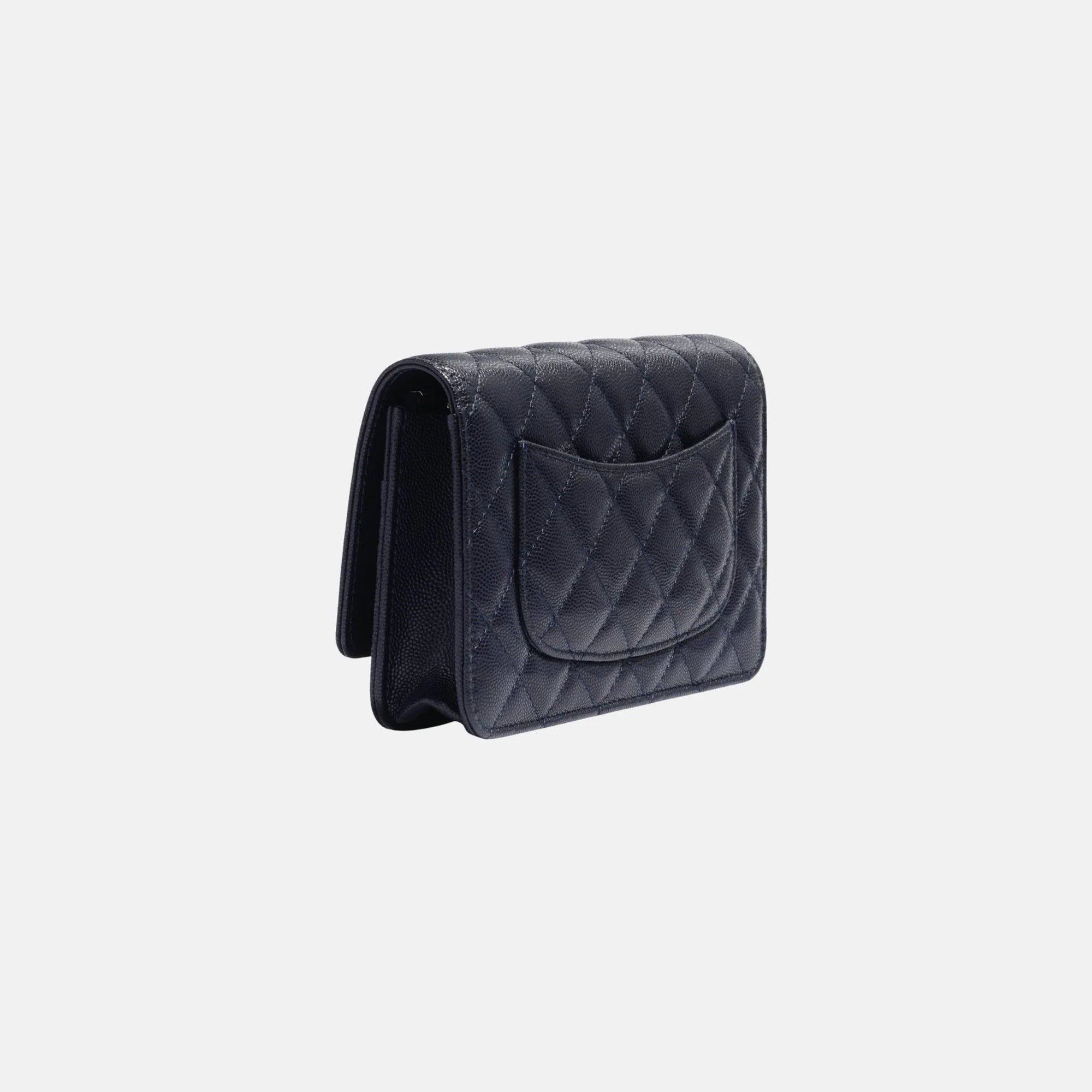 Wallet On Chain In Shiny Grained Calfskin Strass And Gold Tone Metal Chanel – Гарантія оригінальності – детальний вид