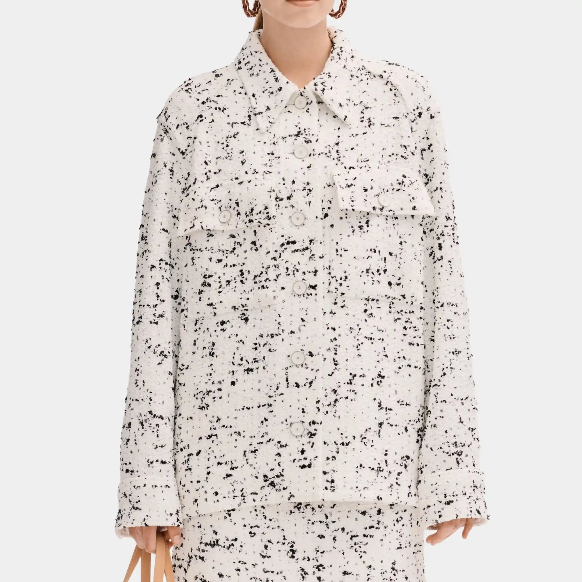 White And Black Jacket In Tweed Chanel оригінал – Купити в Україні – боковий вид