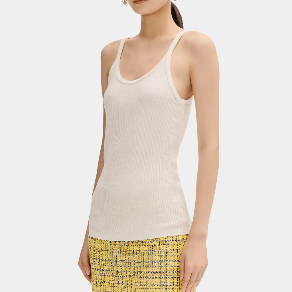 White Top In Linen And Cotton Chanel – Гарантія оригінальності – боковий вид