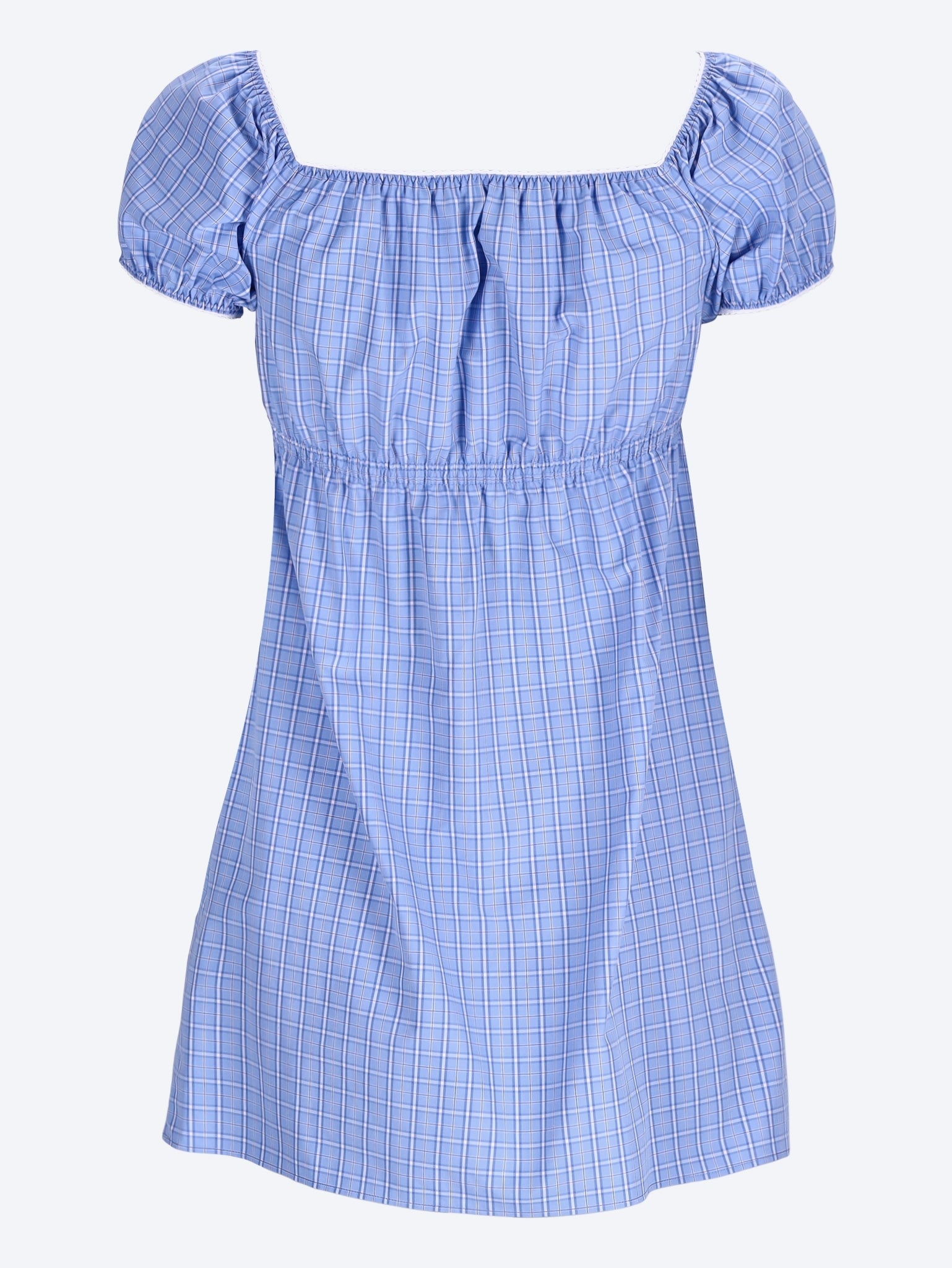 Оригінальна Checked Poplin Mini-Dress Miu miu – вид ззаду
