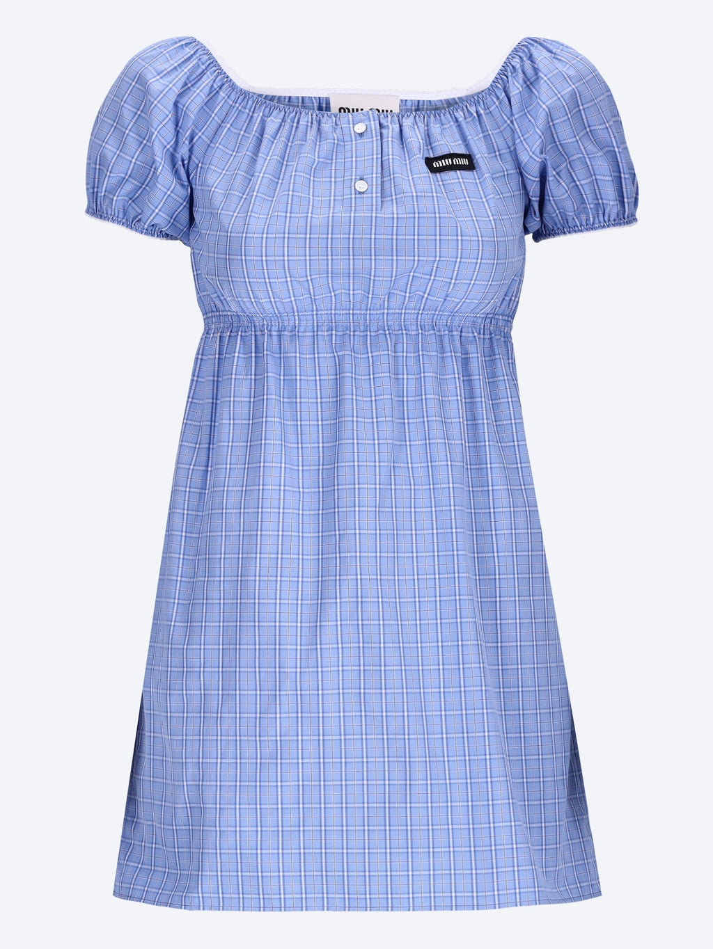 Оригінальна Checked Poplin Mini-Dress Miu miu – боковий вид