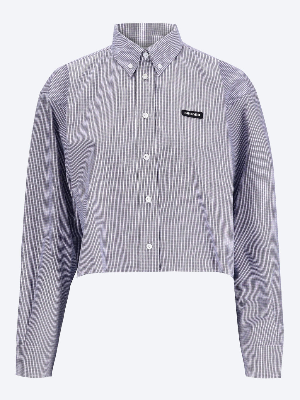 Checked Poplin Shirt Miu miu – Гарантія оригінальності – боковий вид