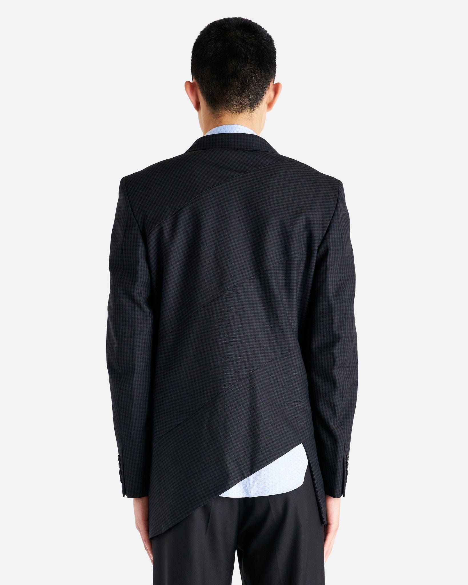 Checkered Panel Jacket In Pine Comme des garcons – Гарантія оригінальності – детальний вид