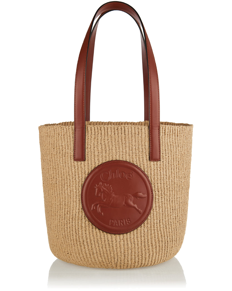 Оригінальна Large Horse Medal Basket Bag Chloe