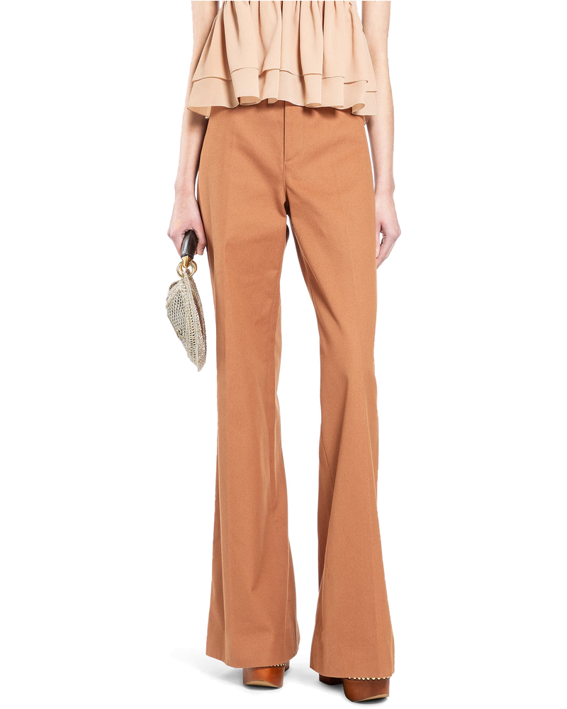 Flared Cotton Canvas Trousers Chloe – Гарантія оригінальності