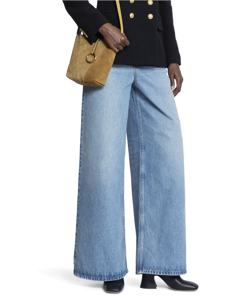 Оригінальна High-Rise Wide-Leg Jeans In Light Wash Denim Chloe