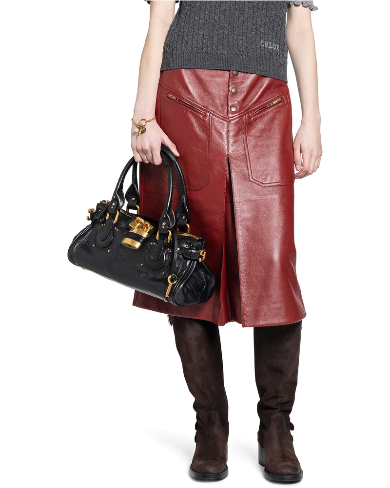 Оригінальна Knee-Length Skirt In Leather Chloe