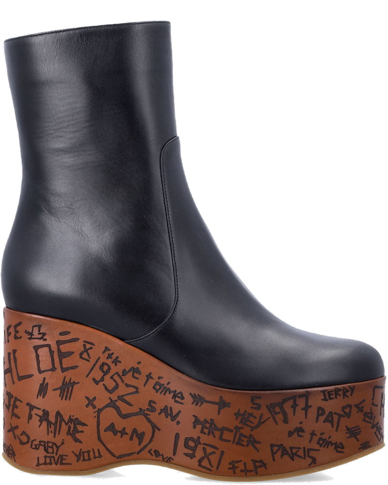 Maxime Leather Wedge Ankle Boots Chloe оригінал – Купити в Україні