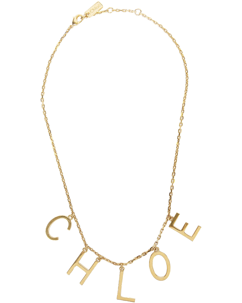 Brass Necklace With Logo Charms Chloe – Гарантія оригінальності