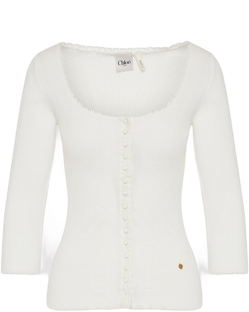 Scoop-Neck Fitted Cardigan Chloe – Гарантія оригінальності
