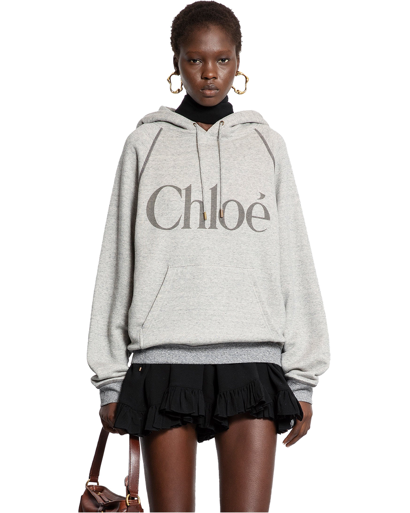 Оригінальна Oversized Logo Hoodie Sweatshirt Chloe