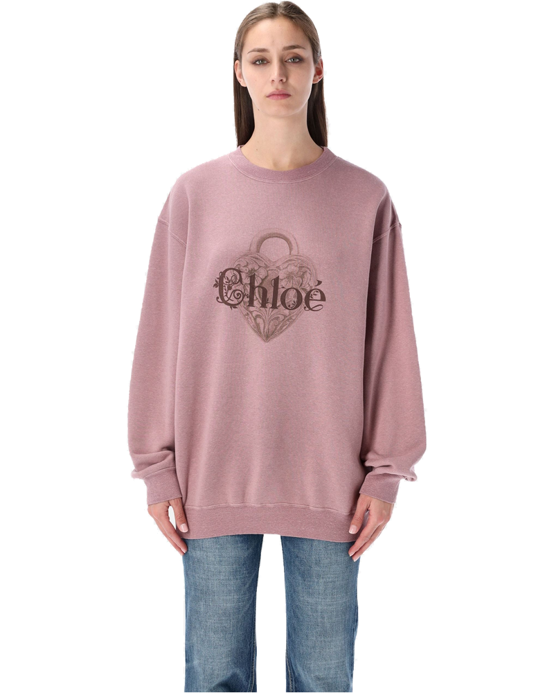 Pink Chiné Fleece Oversized Sweatshirt Chloe – Гарантія оригінальності