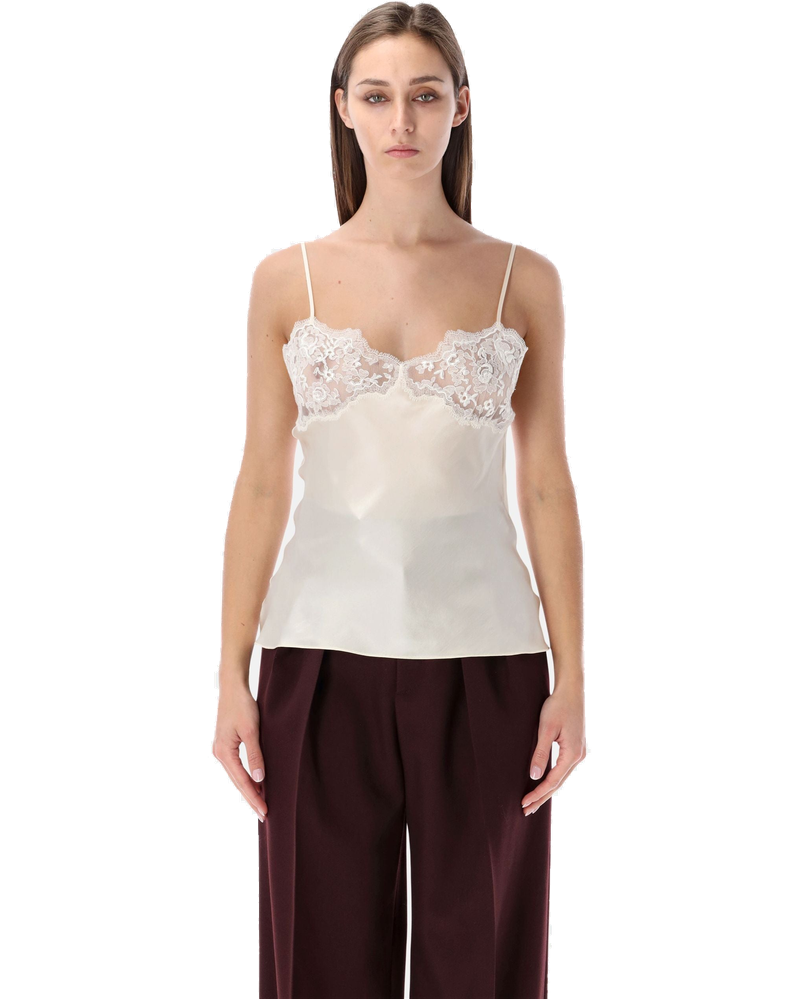 Ivory Silk Top With Lace Chloe оригінал – Купити в Україні