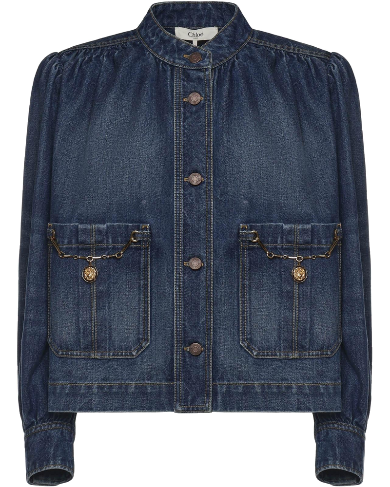 Giacca Arricciata In Denim Chloe – Гарантія оригінальності