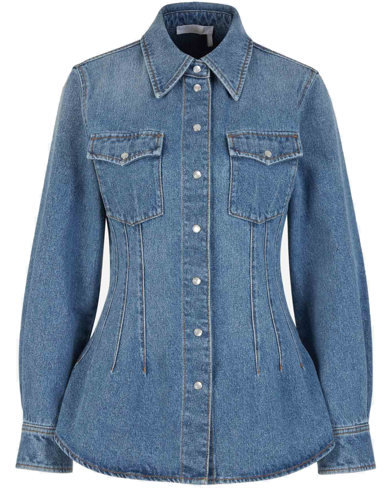 Button Denim Overshirt Chloe оригінал – Купити в Україні
