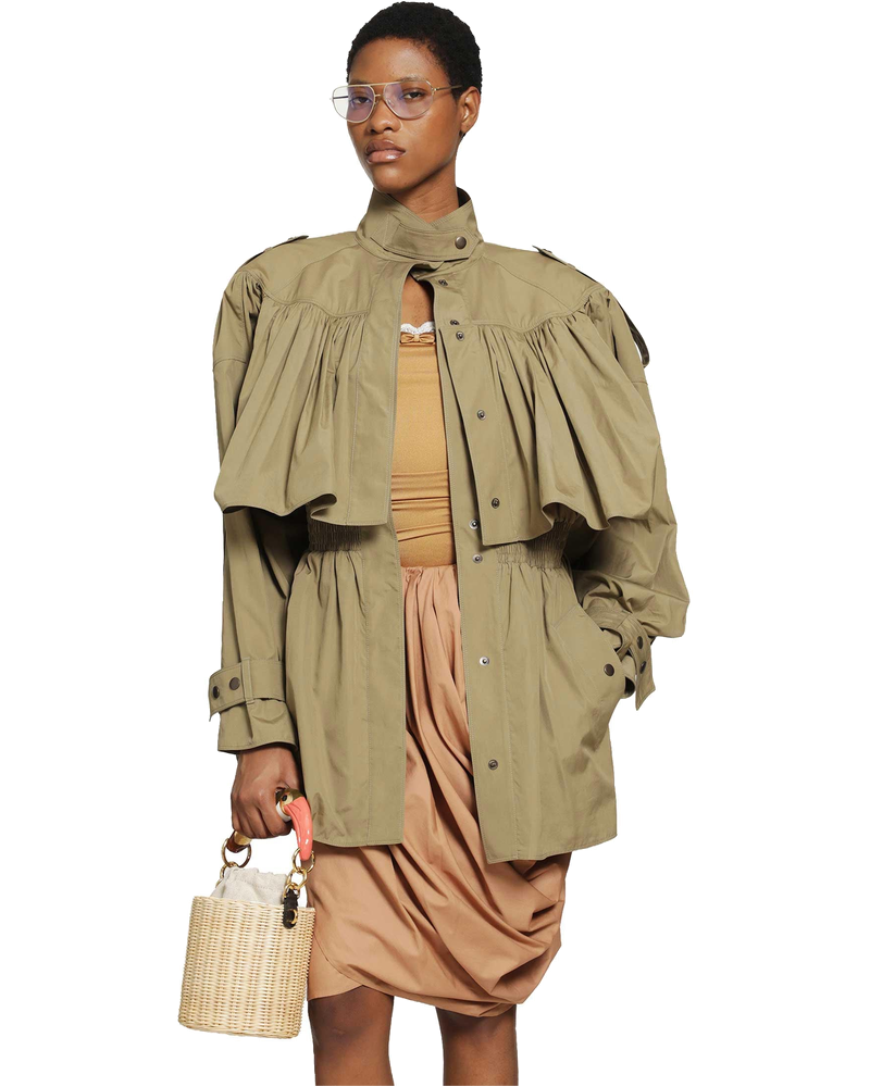 Short Trench Coat In Cotton Poplin Chloe оригінал – Купити в Україні