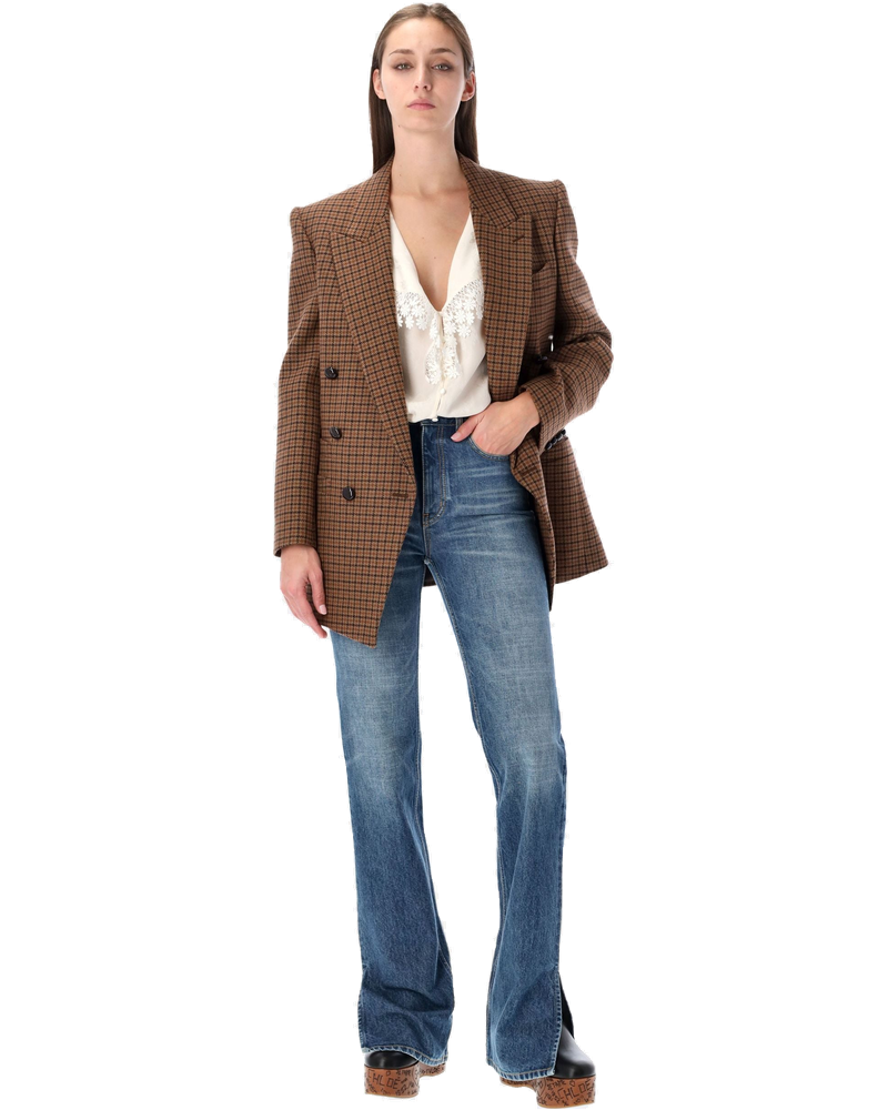 Double Breasted Houndstooth Wool Blazer Chloe – Гарантія оригінальності
