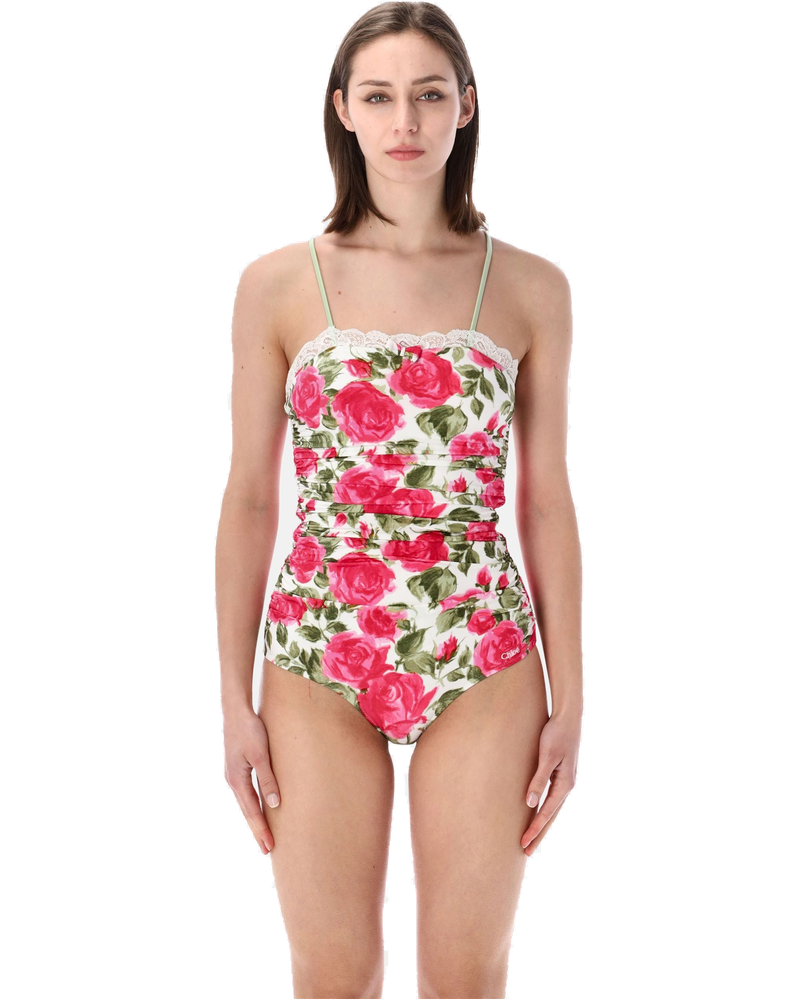 Оригінальна Rose Print Ruched Swimsuit Chloe