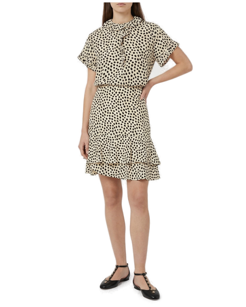Оригінальна Polka Dot Silk Crepe De Chine Top Chloe