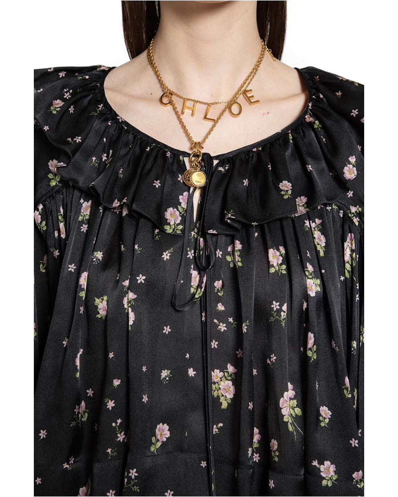Liberty Print Maxi Gathered Ruffle Top Chloe оригінал – Купити в Україні