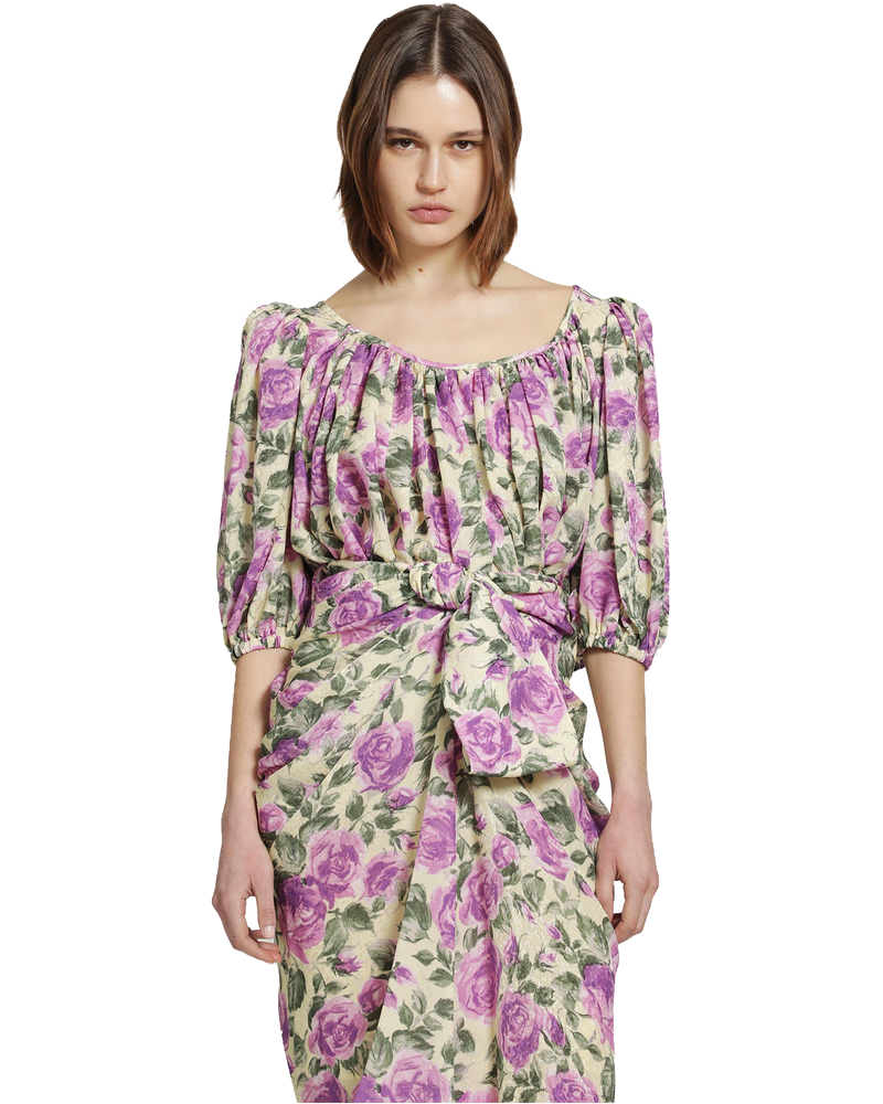 Puff Sleeve Cropped Top Chloe оригінал – Купити в Україні