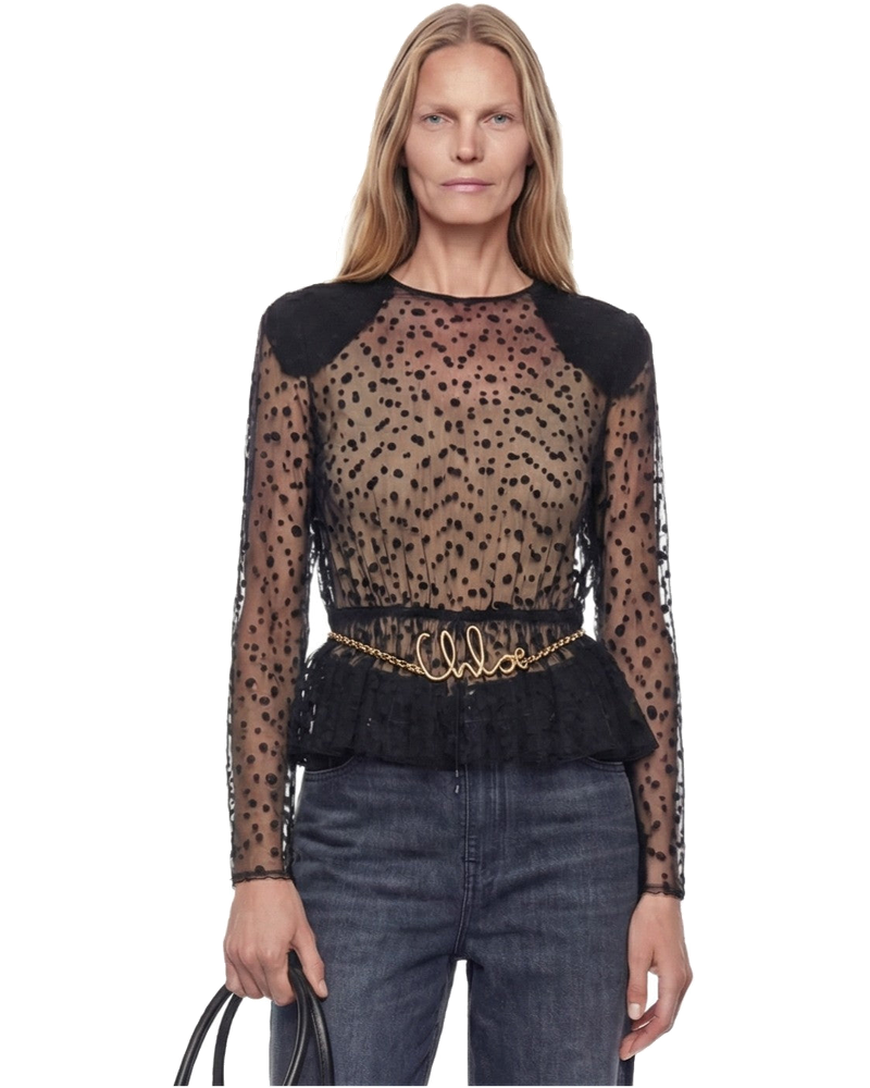 Dot Print Tulle Top Chloe – Гарантія оригінальності