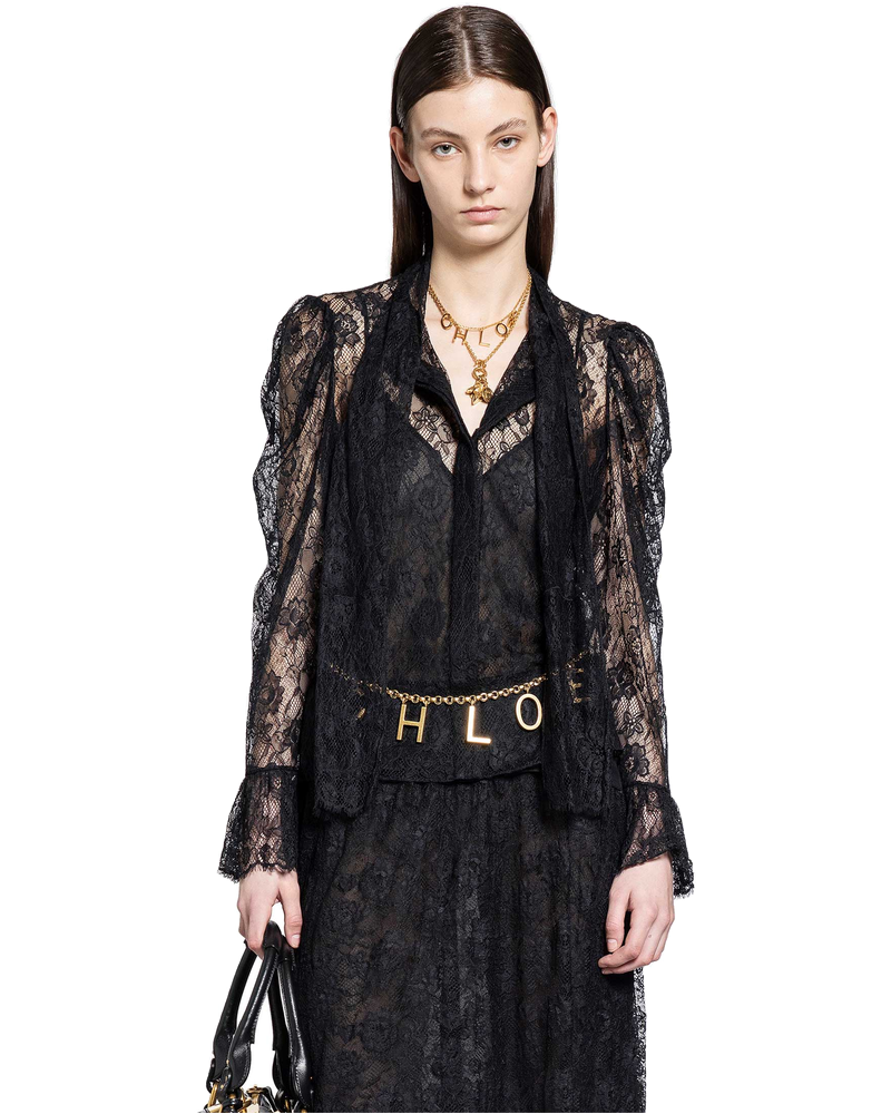 Lavallière Top In Floral Lace Jacquard Chloe – Гарантія оригінальності