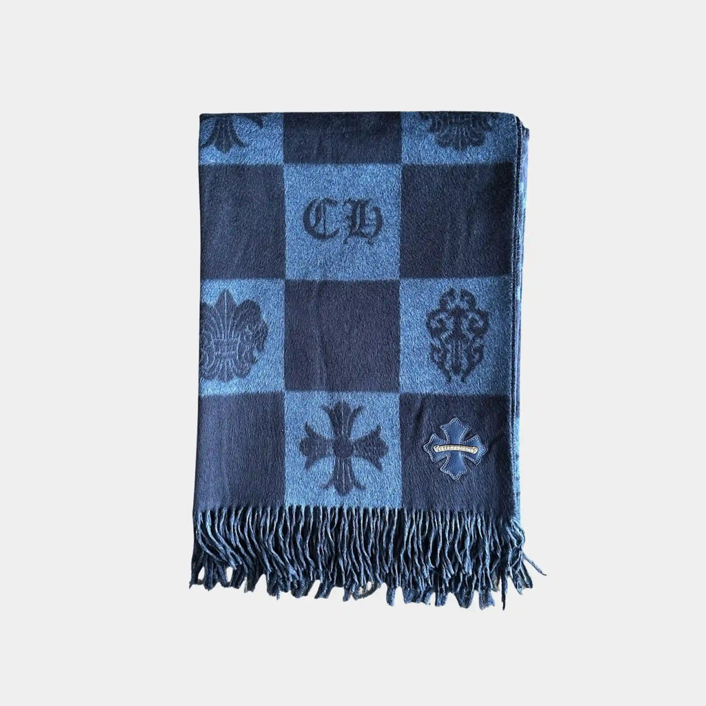 Blanket Navy Blue In Silk & Calf Leather Chrome hearts – Гарантія оригінальності – боковий вид