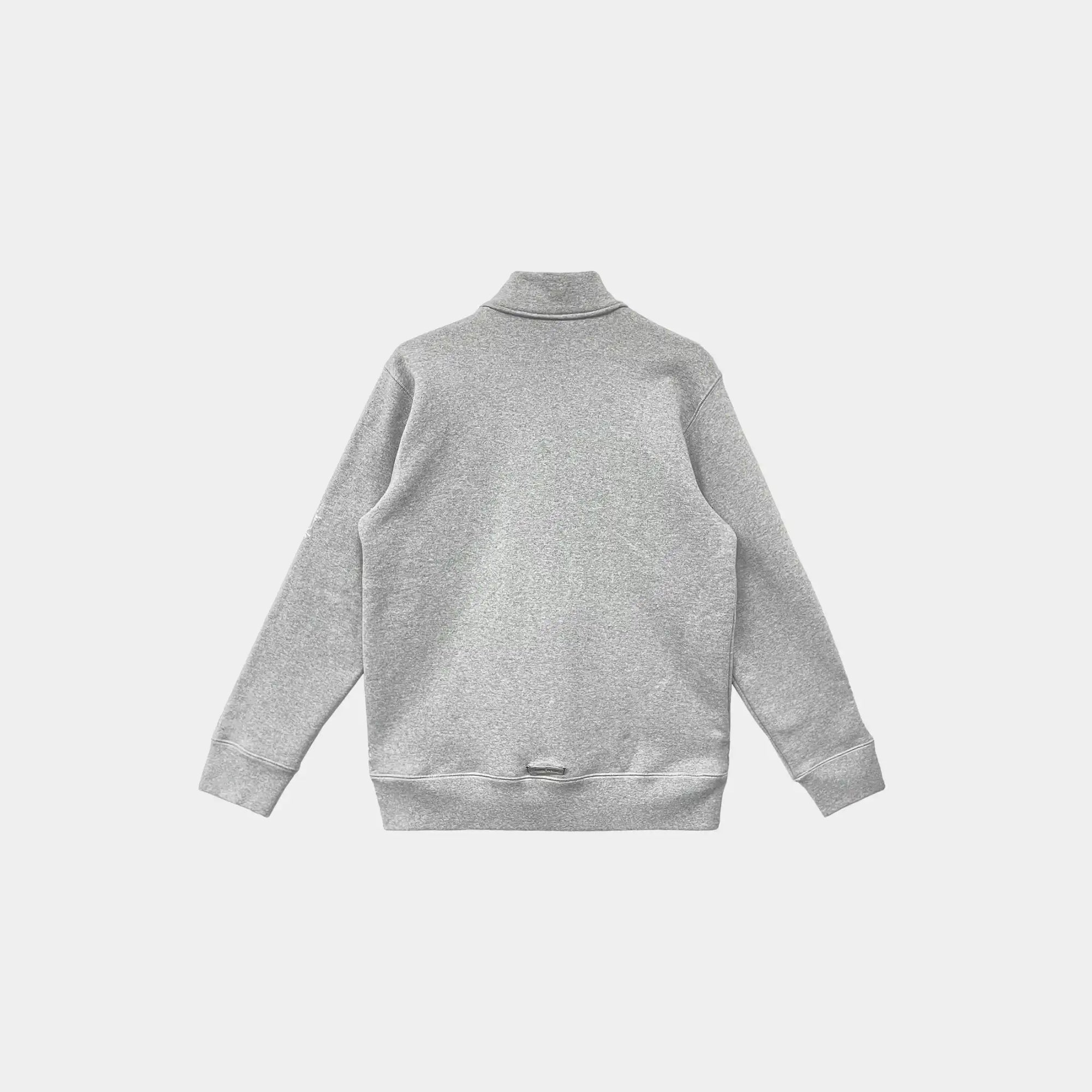 Grey Quarter Zip Crewneck Chrome hearts – Гарантія оригінальності – вид ззаду