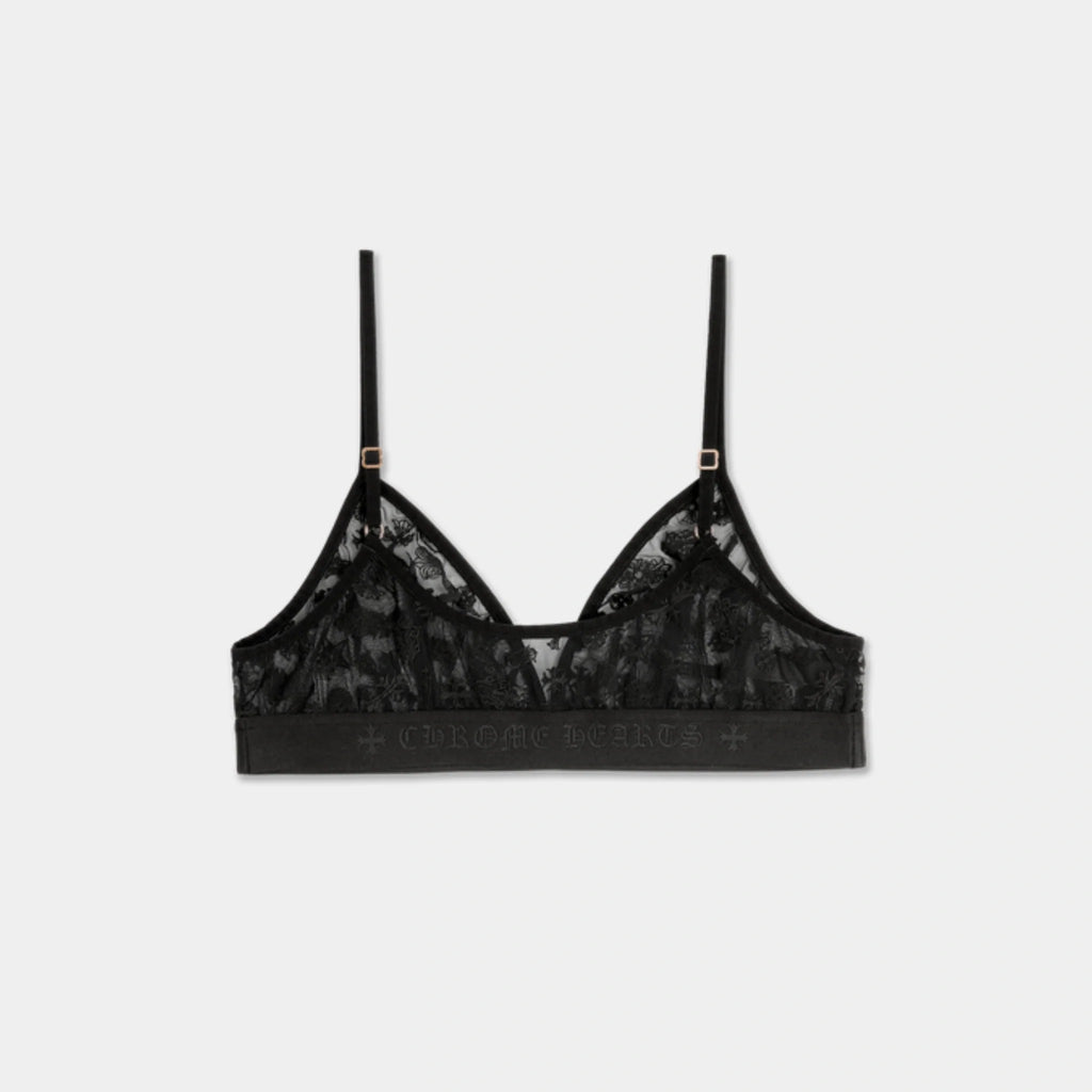 Lace Triangle Bralette Chrome hearts – Гарантія оригінальності – вид ззаду