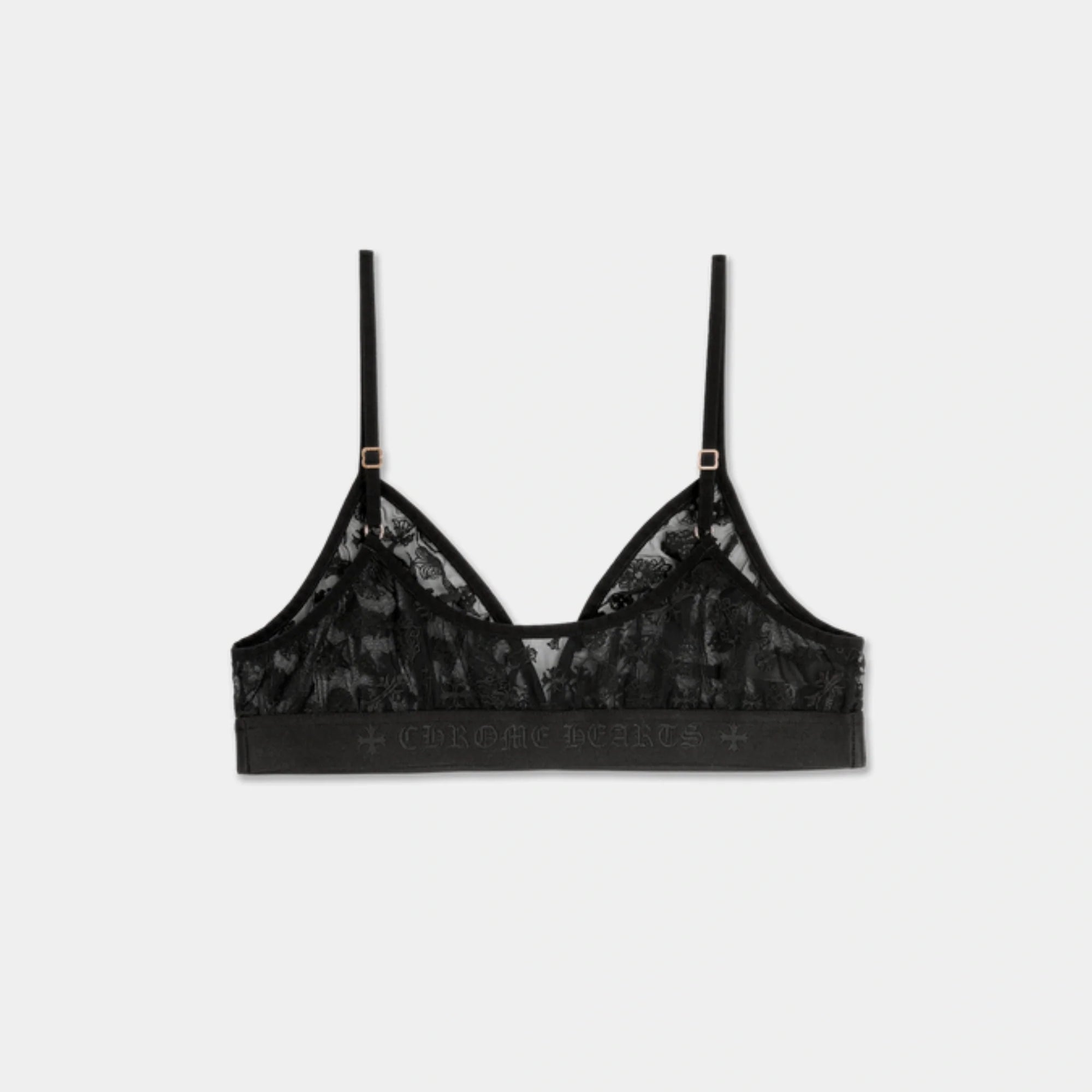 Lace Triangle Bralette Chrome hearts – Гарантія оригінальності – вид ззаду