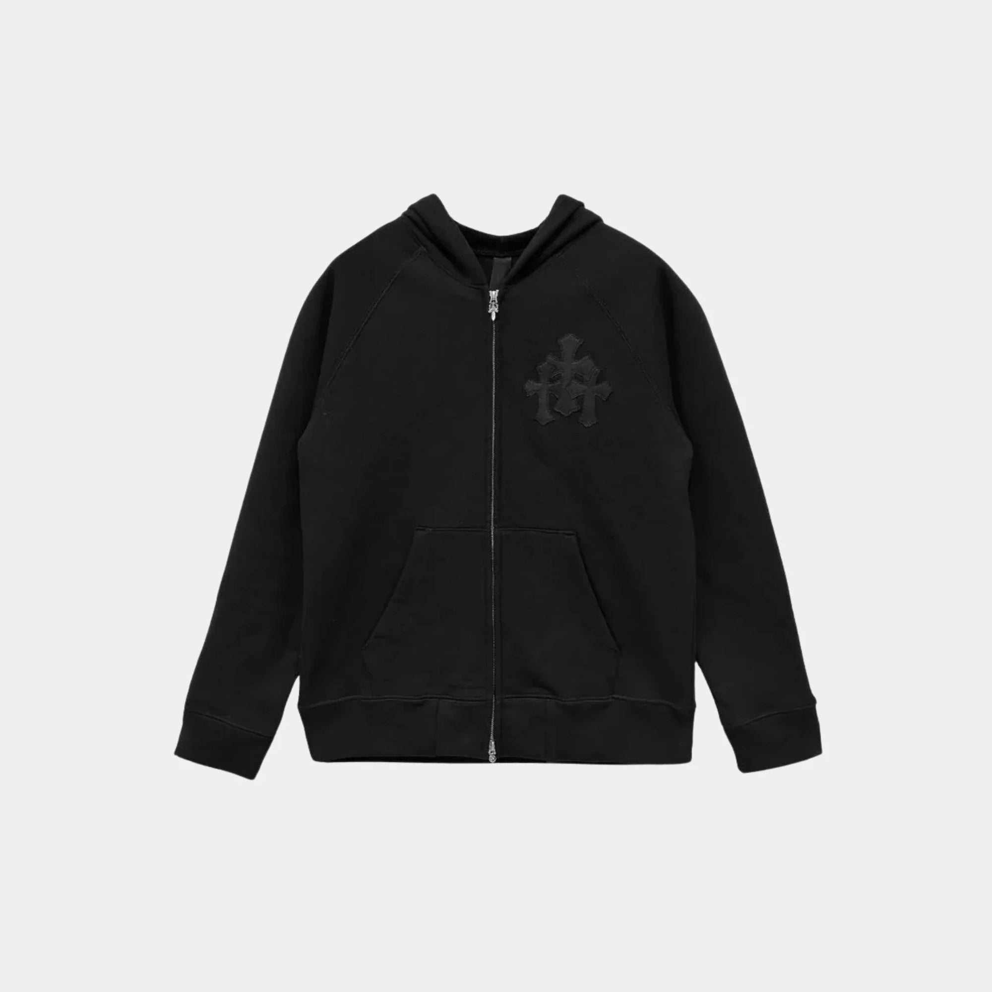 Оригінальна Leather Cross Logo Hoodie Chrome hearts – боковий вид